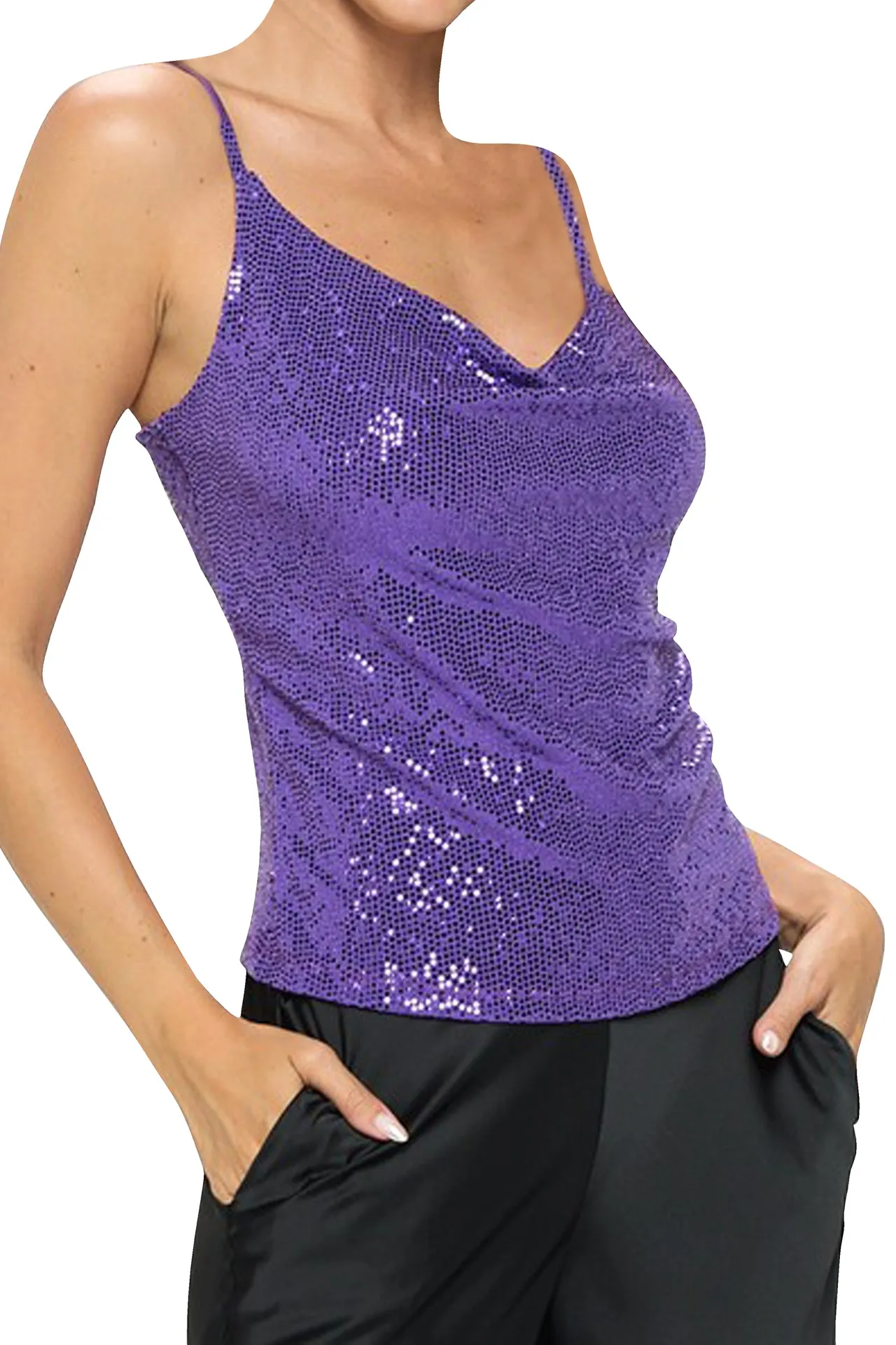 Purple Sequin Top