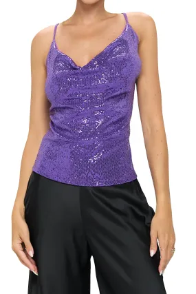 Purple Sequin Top