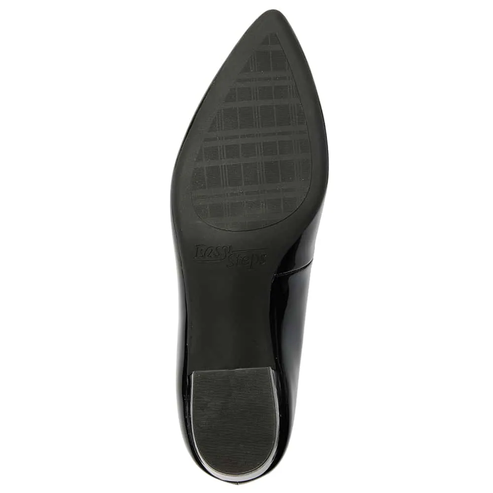 Reagan Heel in Black Patent