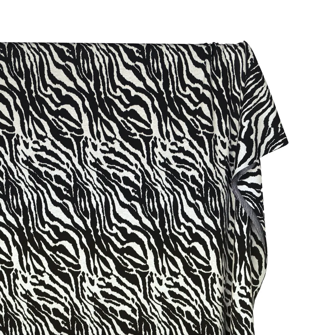 Remnant - 1m - Deadstock Wild One Double Knit - Black/White