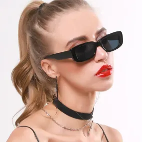 Retro Trendy Vintage Square Rectangle Sunglasses UV Protection