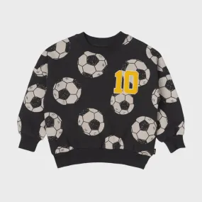 Rock Your Kid Footballs Sweatshirt - black
