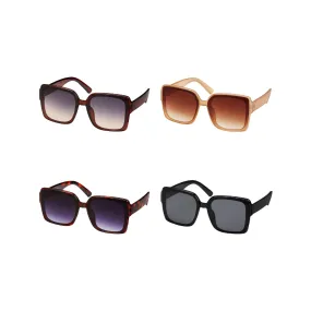 Rose Square Inlay Color Sunglasses - Adult