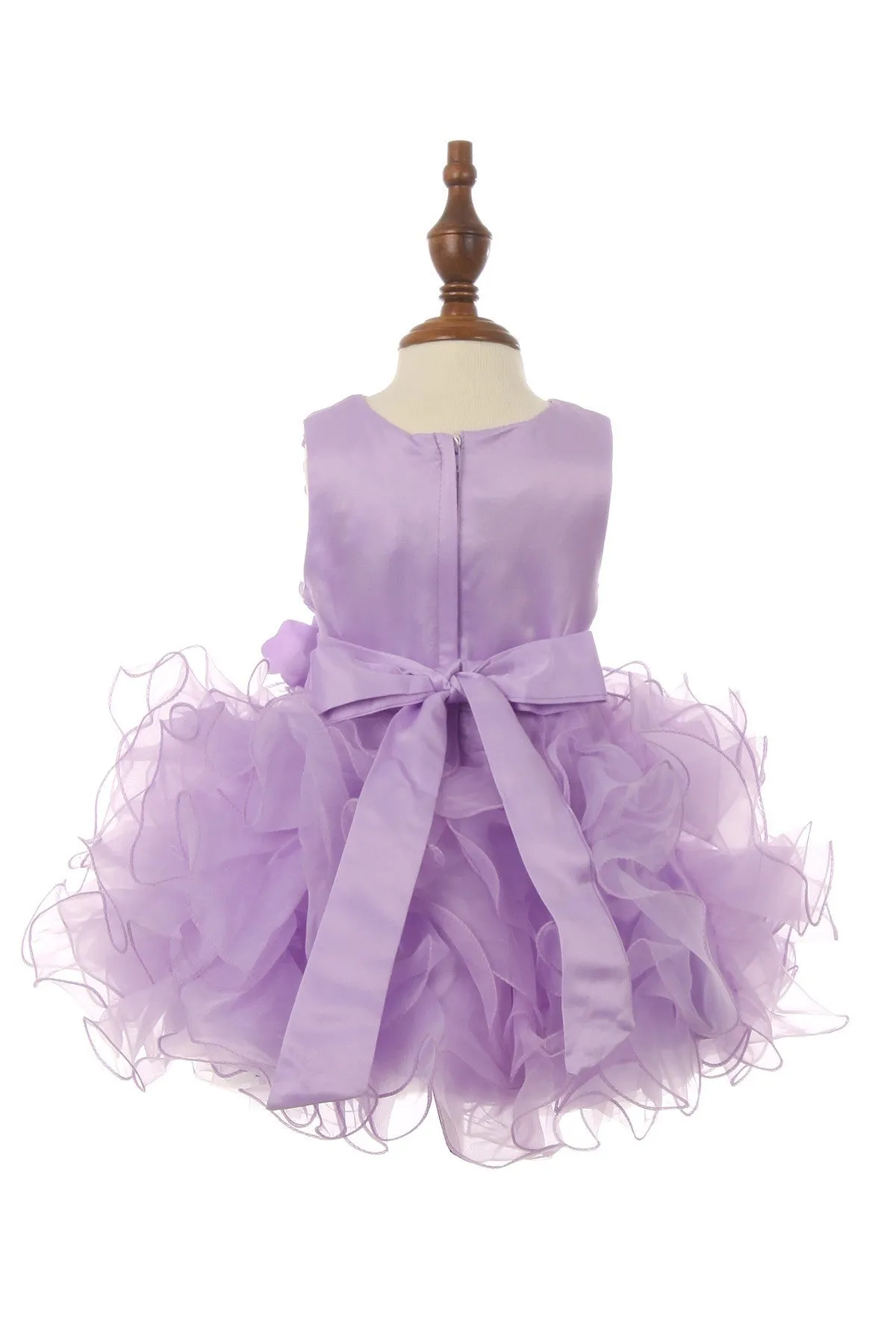 Ruffle Sequin Tulle Girl Baby Dress by Cinderella Couture USA AS9074B