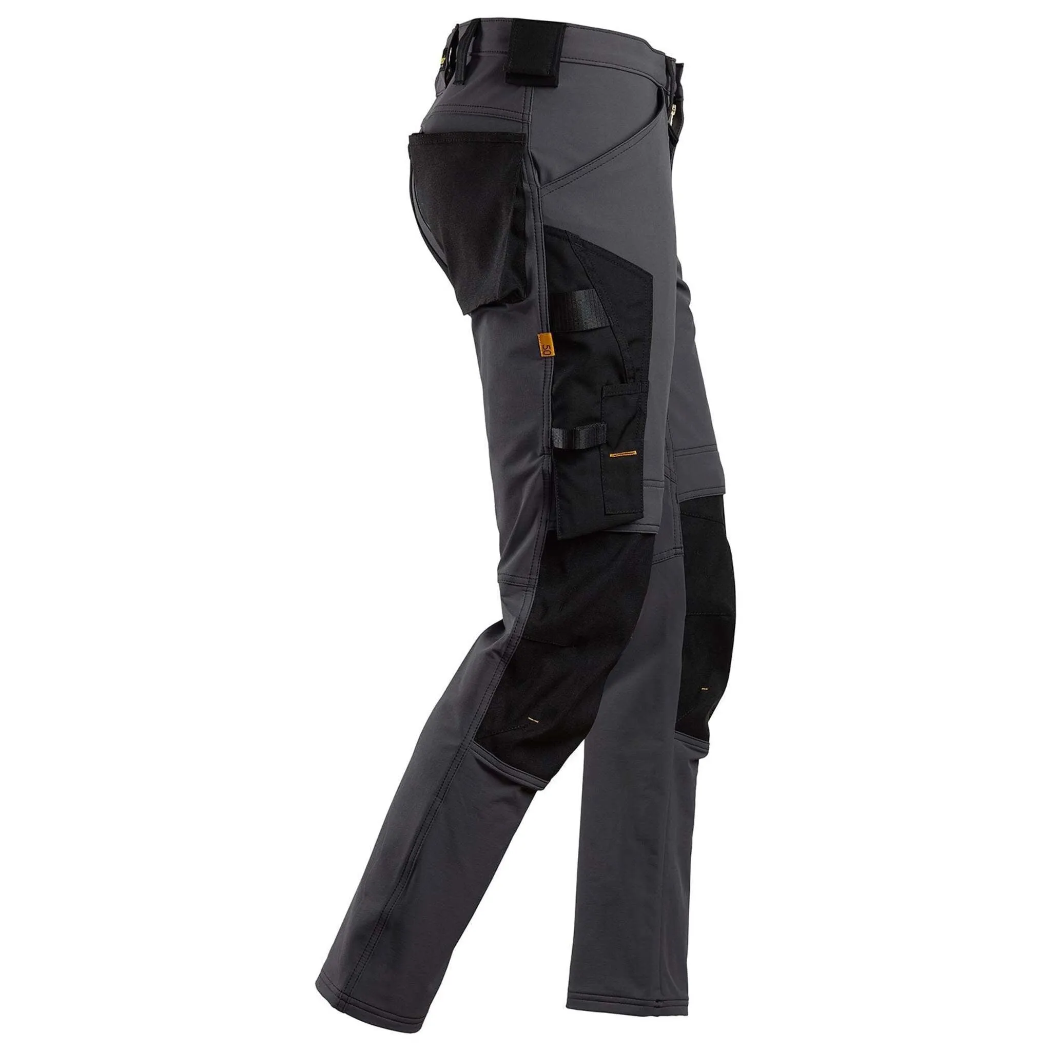 Snickers 6371 Men's Work Pants AllroundWork, 4-Way Stretch Fabric, Slim Fit with CORDURA Tool Holders and KneeGuard System, Sizes 30-40