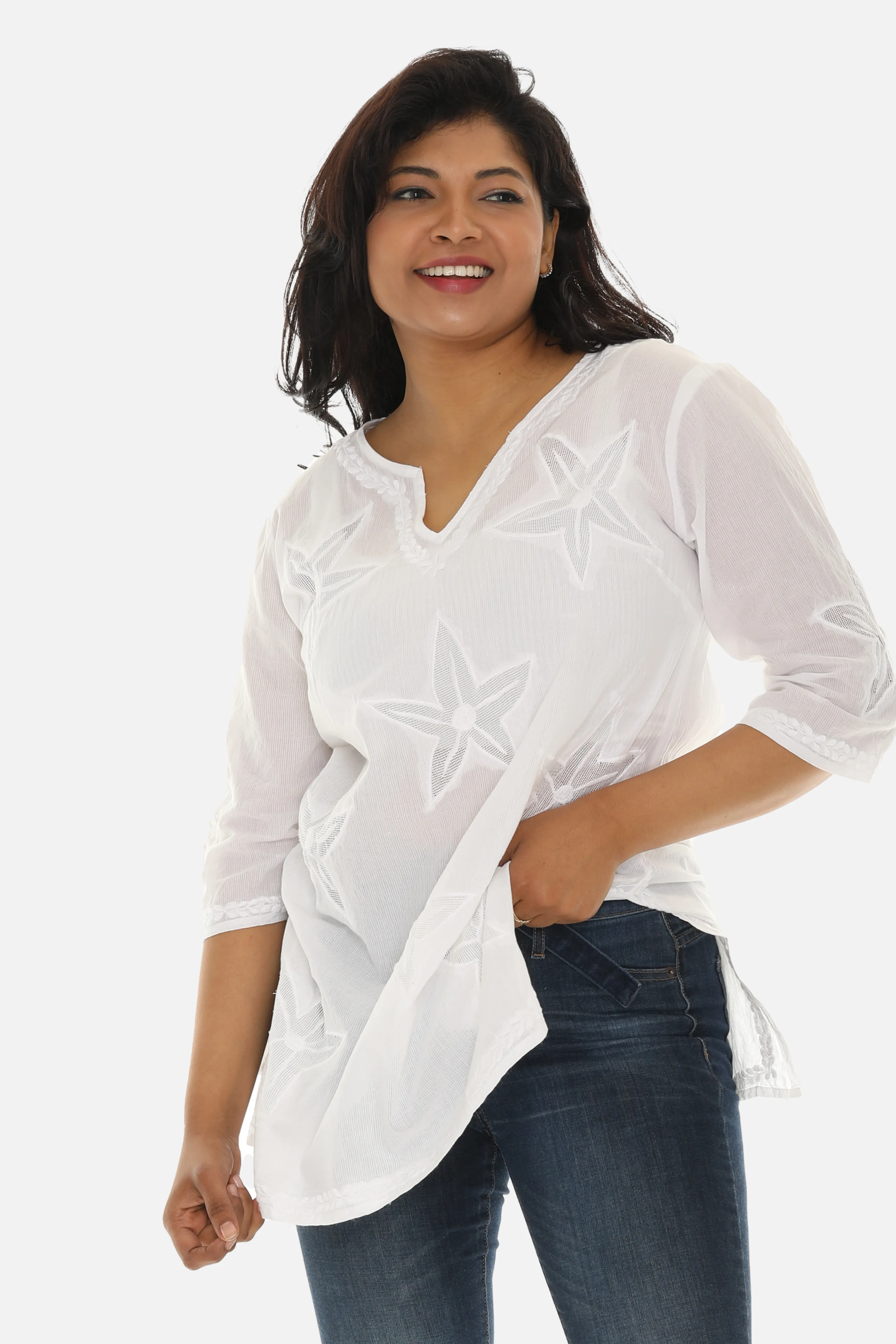 Stunning Playful Star Embroidered Masterpiece Tunic