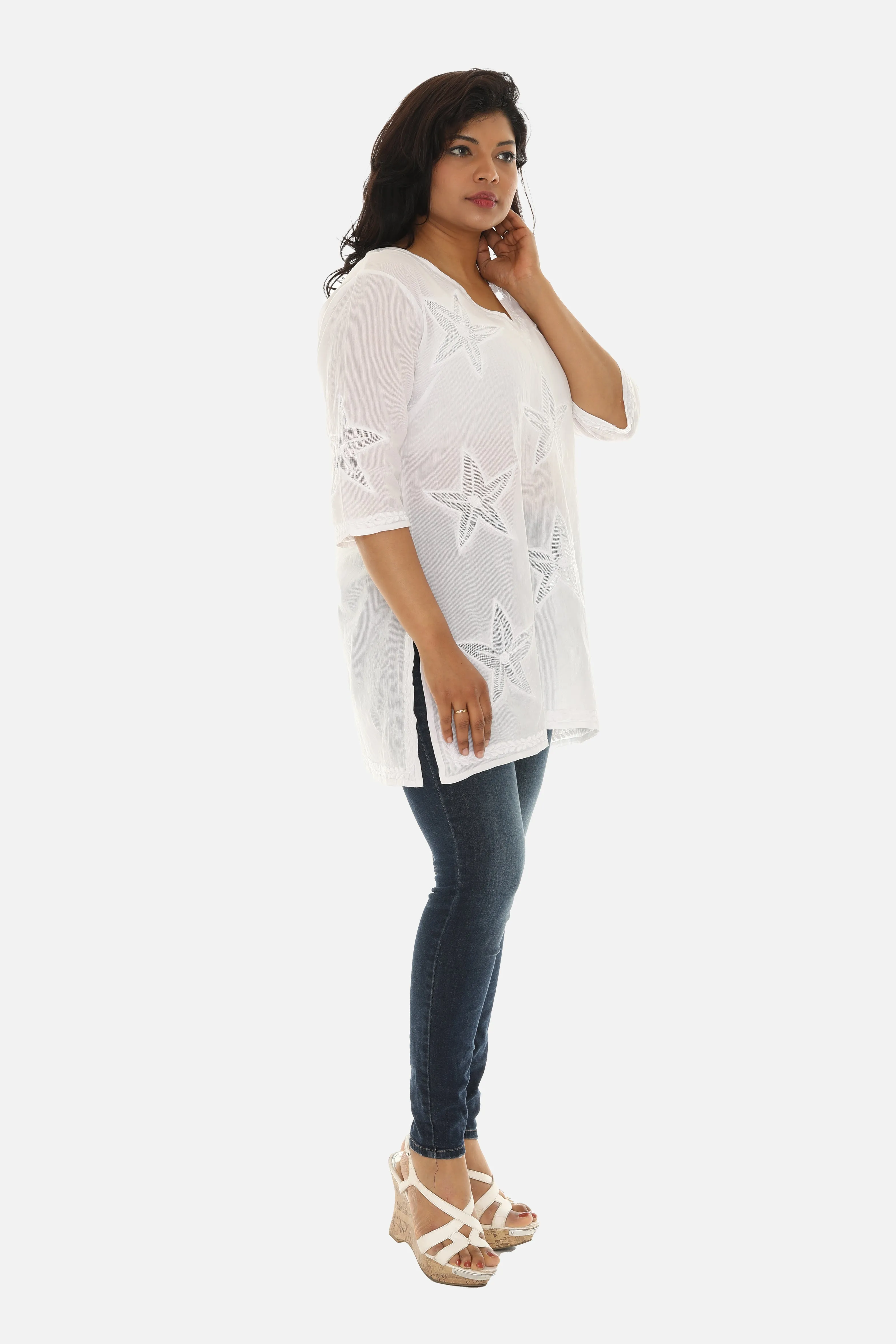 Stunning Playful Star Embroidered Masterpiece Tunic