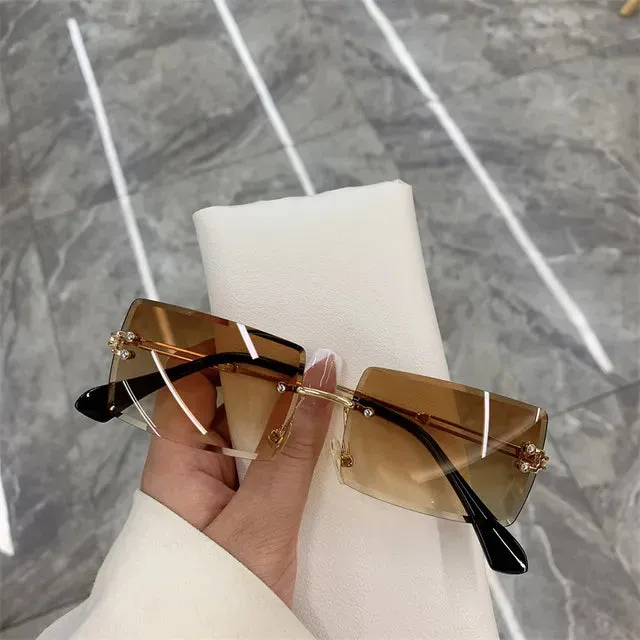 Sunglasses Rimless Frameless Shades Gradient UV400 for Women*
