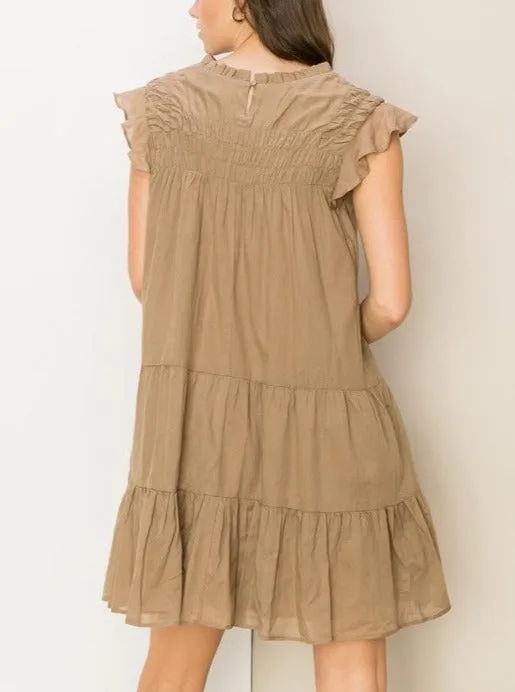 Sweet ruffle mini dress