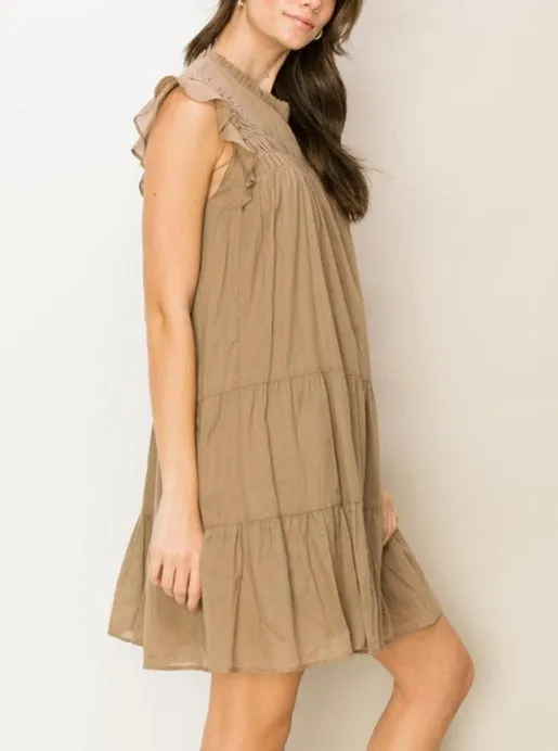 Sweet ruffle mini dress