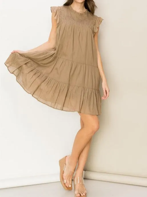 Sweet ruffle mini dress