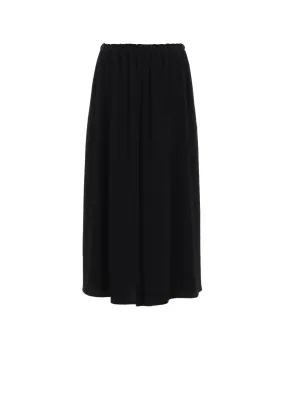 TA/PE CREPE DE CHINE SKIRT-LIKE GATHER PANTS