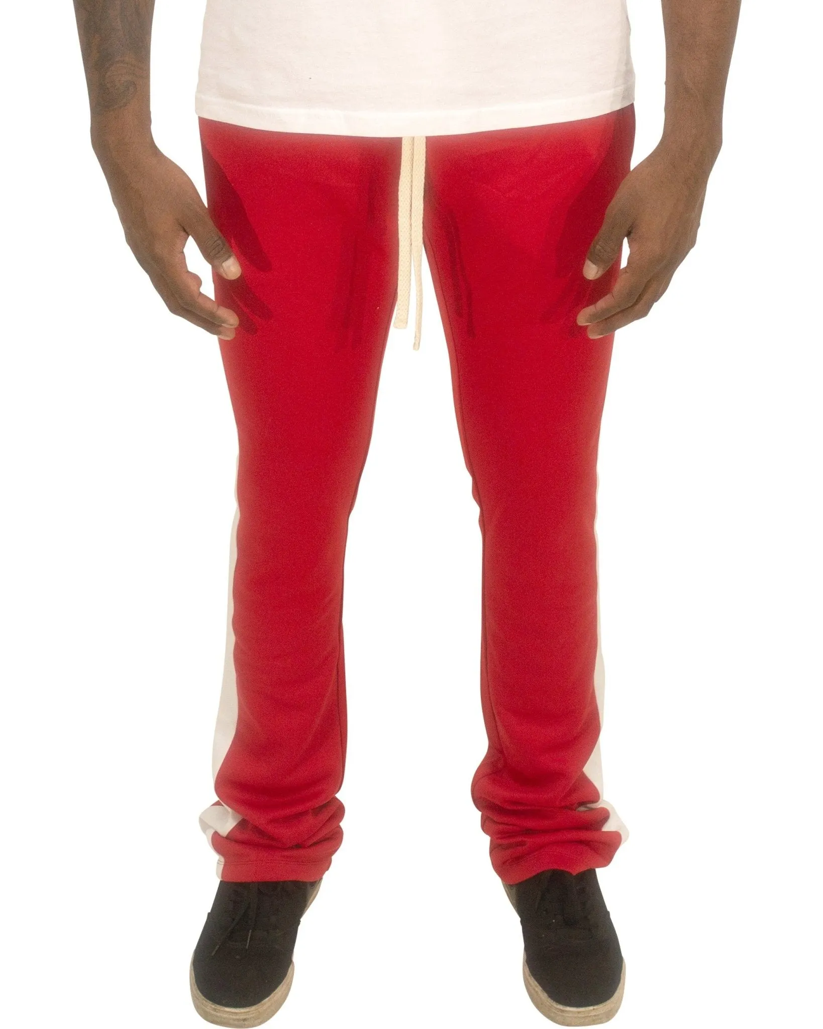 Tricot Stacked Pants - Sleek Tapered Fit & Comfort