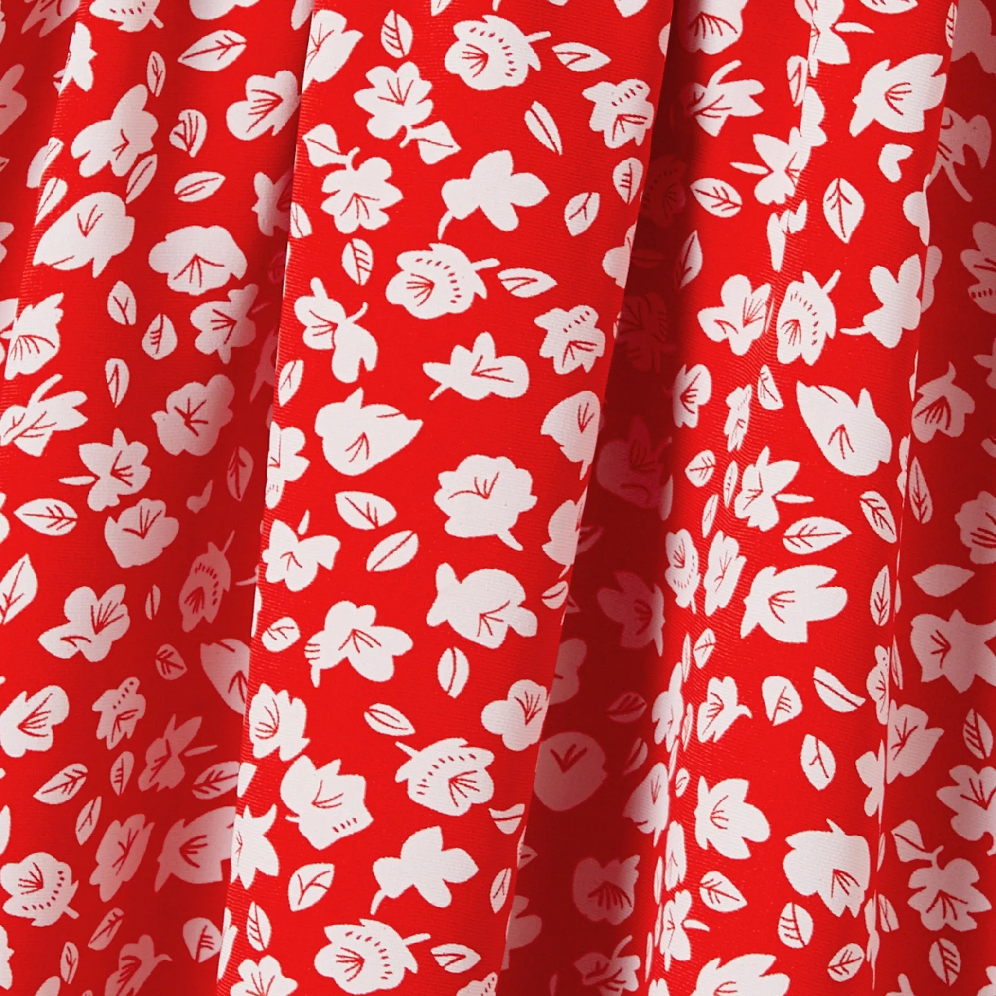 Valentine's Day Family matching Stripe T-shirt and Ditsy Floral Puff Sleeve Button Front Wrap Dress Sets