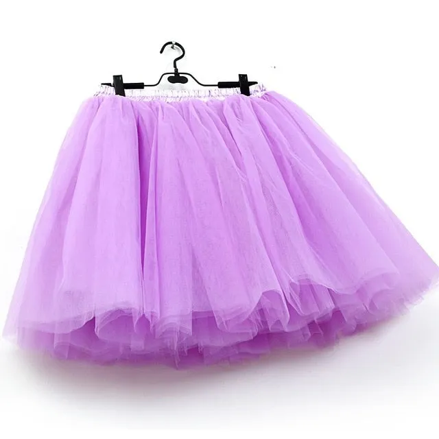 VenusFox Fashion 7 Layers Ball Gown Party Midi Skirt