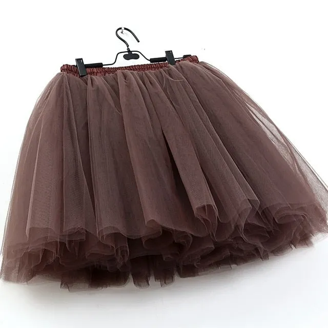 VenusFox Fashion 7 Layers Ball Gown Party Midi Skirt
