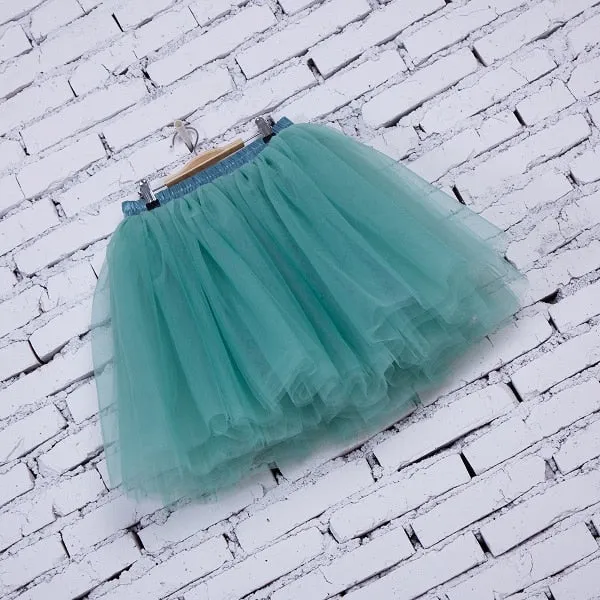 VenusFox Fashion 7 Layers Ball Gown Party Midi Skirt