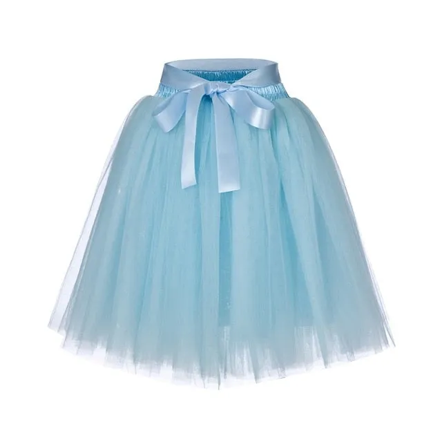 VenusFox Fashion 7 Layers Ball Gown Party Midi Skirt