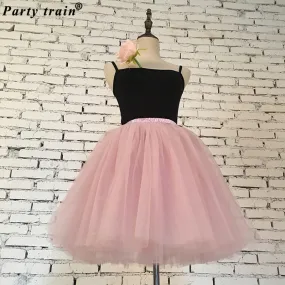 VenusFox Fashion 7 Layers Ball Gown Party Midi Skirt
