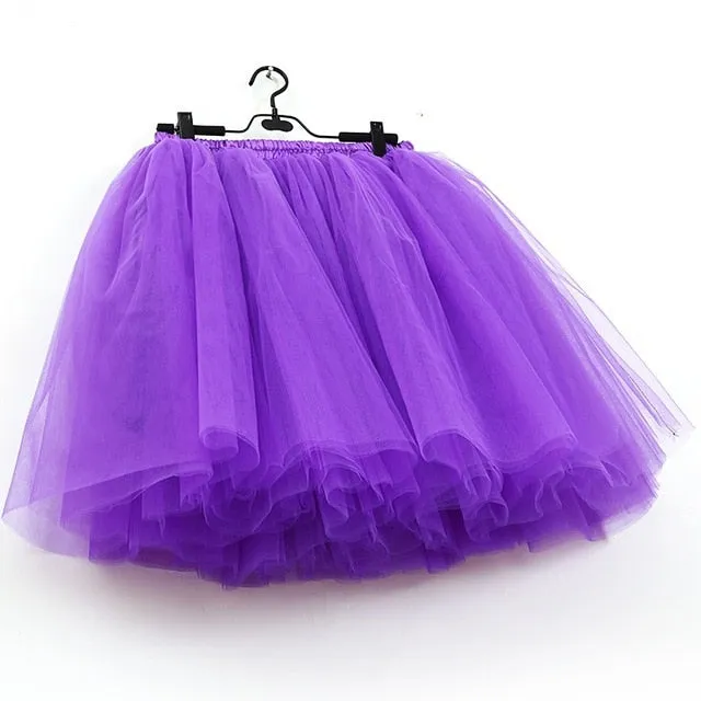 VenusFox Fashion 7 Layers Ball Gown Party Midi Skirt