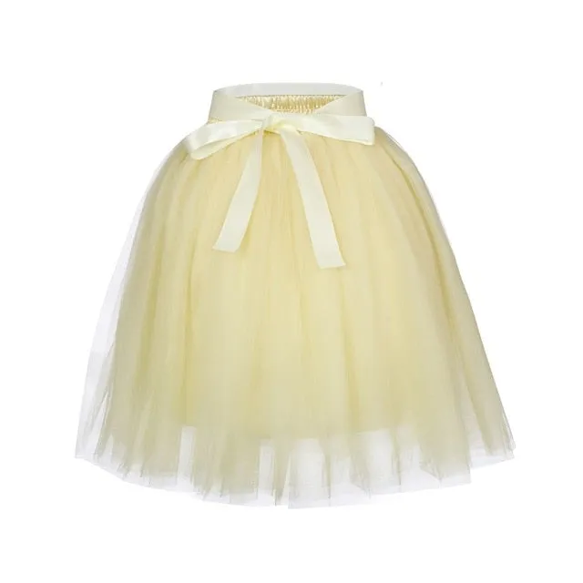 VenusFox Fashion 7 Layers Ball Gown Party Midi Skirt