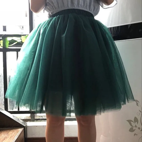 VenusFox Fashion 7 Layers Ball Gown Party Midi Skirt