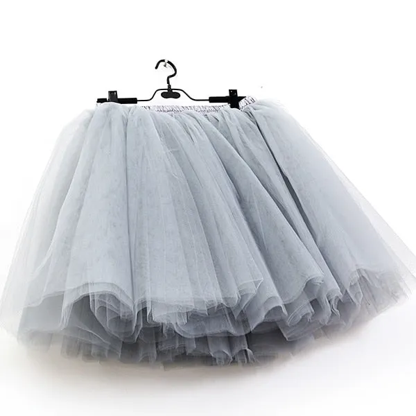 VenusFox Fashion 7 Layers Ball Gown Party Midi Skirt
