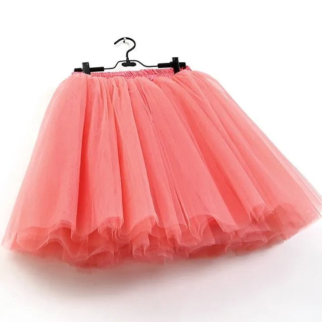 VenusFox Fashion 7 Layers Ball Gown Party Midi Skirt