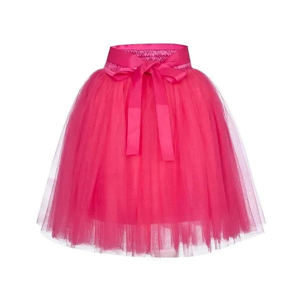 VenusFox Fashion 7 Layers Ball Gown Party Midi Skirt