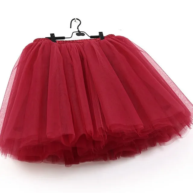 VenusFox Fashion 7 Layers Ball Gown Party Midi Skirt