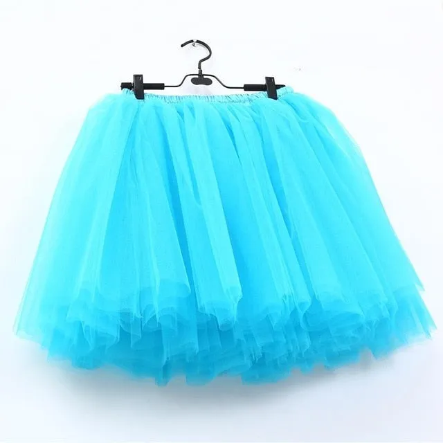 VenusFox Fashion 7 Layers Ball Gown Party Midi Skirt