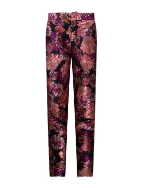 Vienna Pink Wish Jacquard Cigarette Pants