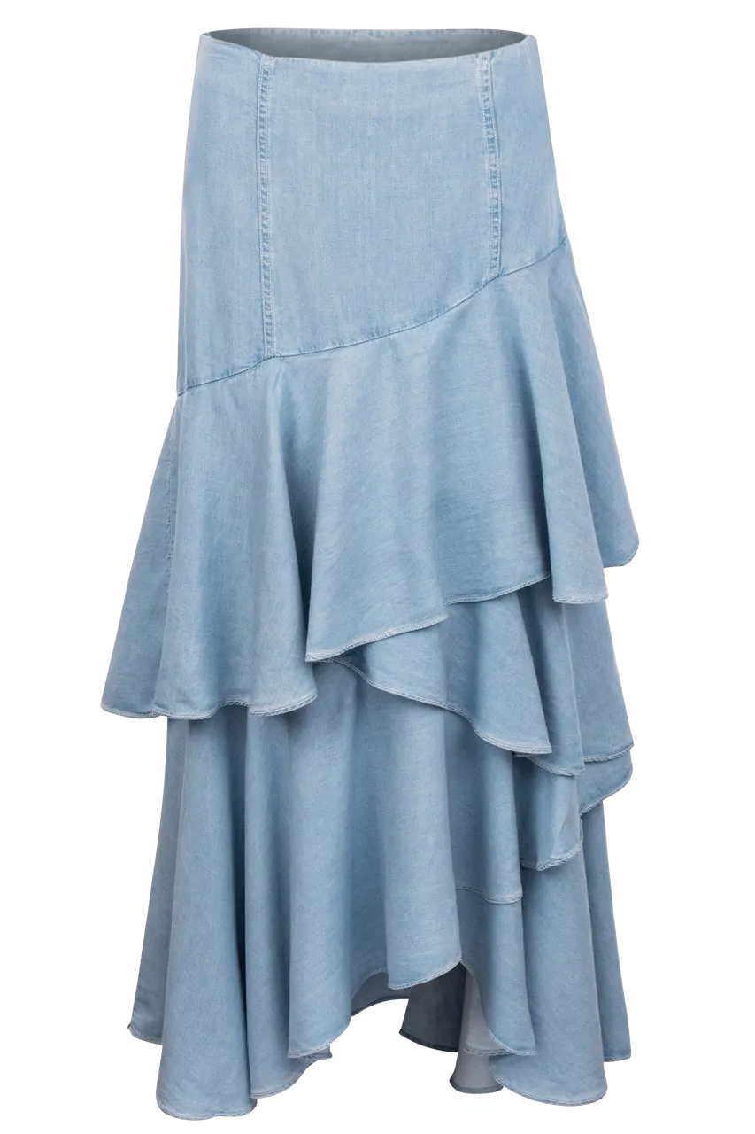 Vintage Collection Denim Ruffle Skirt
