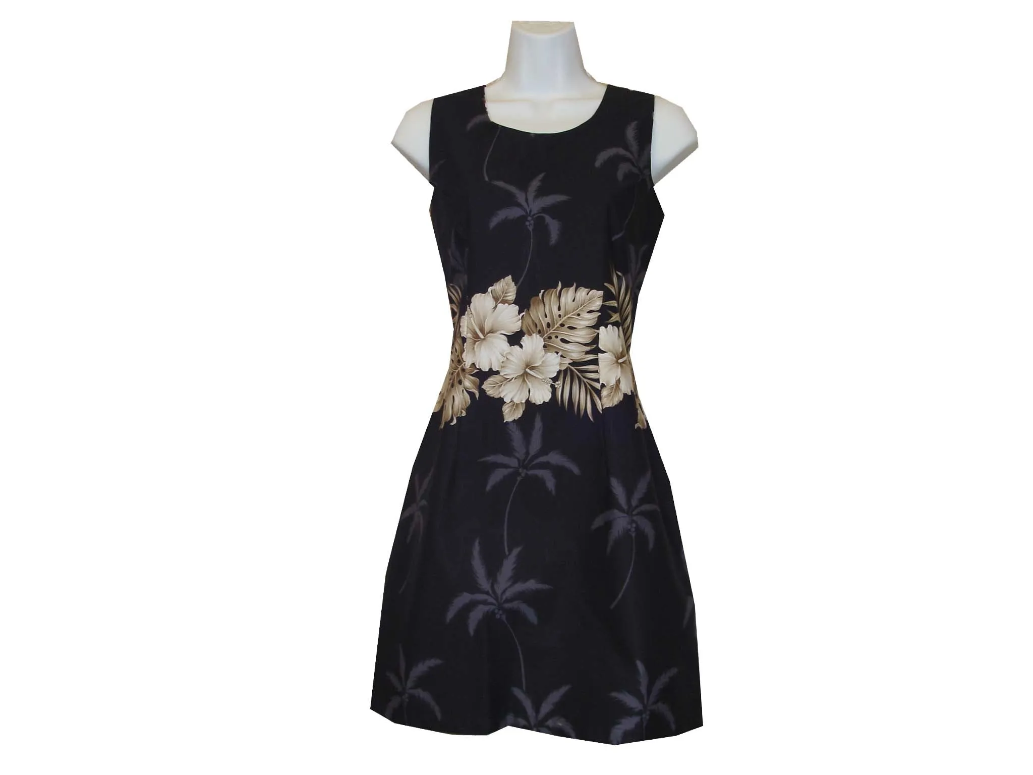 Vintage Hibiscus Short Hawaiian Tank Dress Made In Hawaii