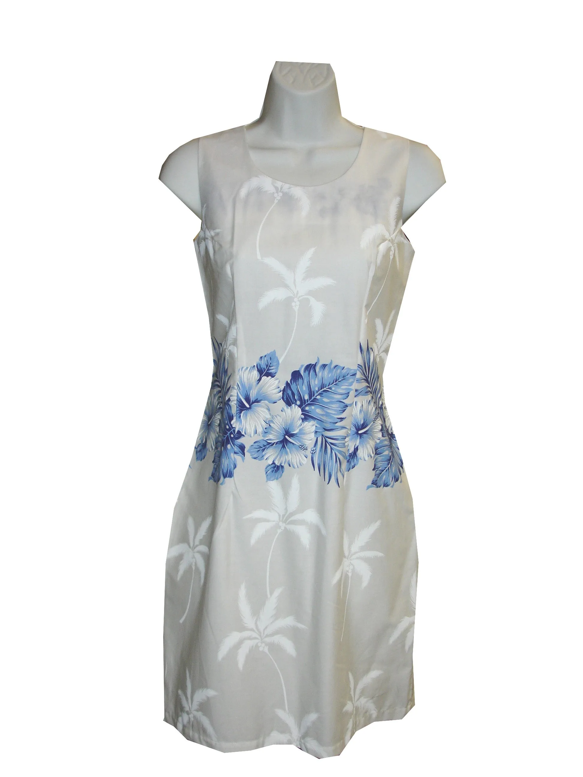 Vintage Hibiscus Short Hawaiian Tank Dress Made In Hawaii