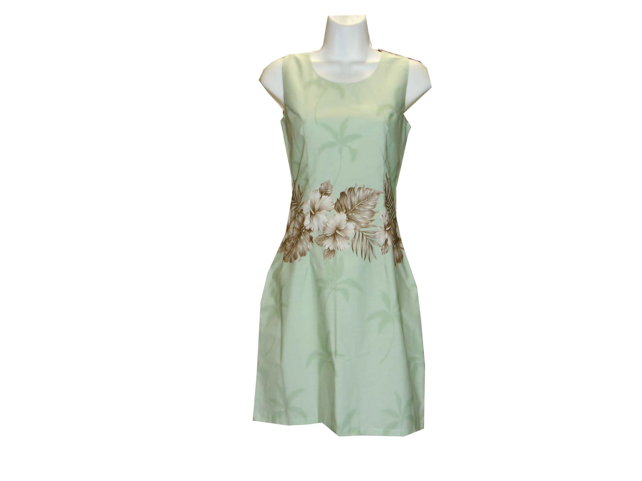 Vintage Hibiscus Short Hawaiian Tank Dress Made In Hawaii