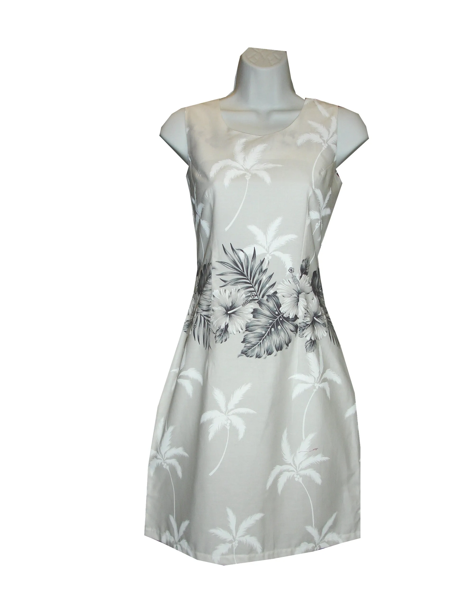 Vintage Hibiscus Short Hawaiian Tank Dress Made In Hawaii