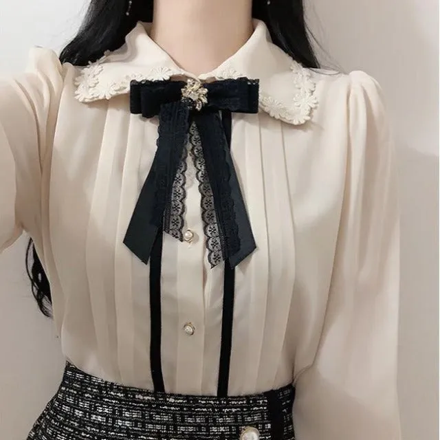 Women's Japanese Korean Design Preppy Style Tops