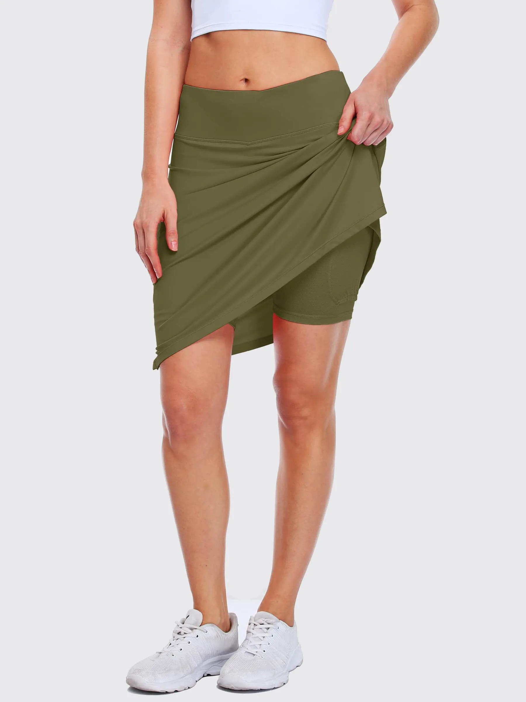 Women's Knee Length Sports Skorts Skirts 20 Inch