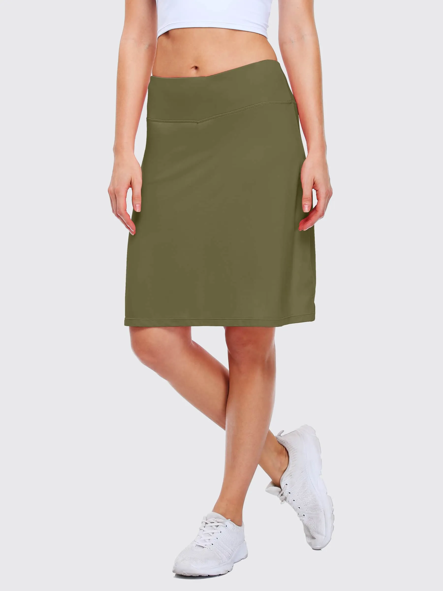 Women's Knee Length Sports Skorts Skirts 20 Inch