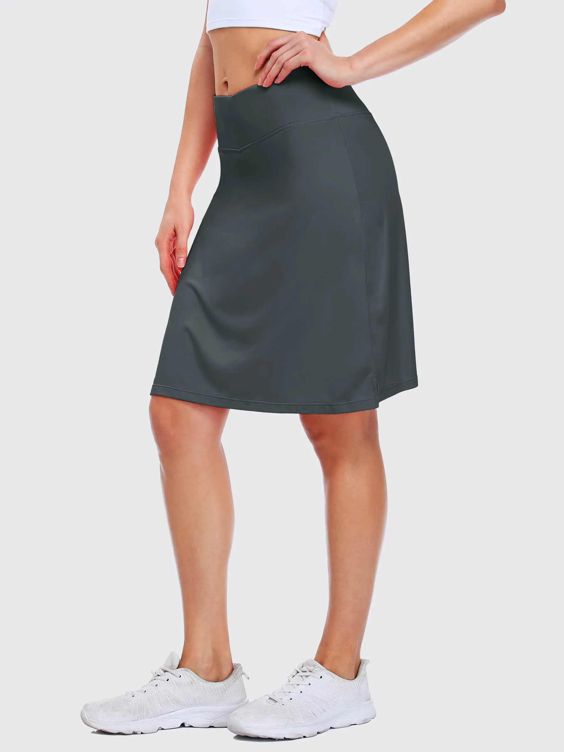 Women's Knee Length Sports Skorts Skirts 20 Inch